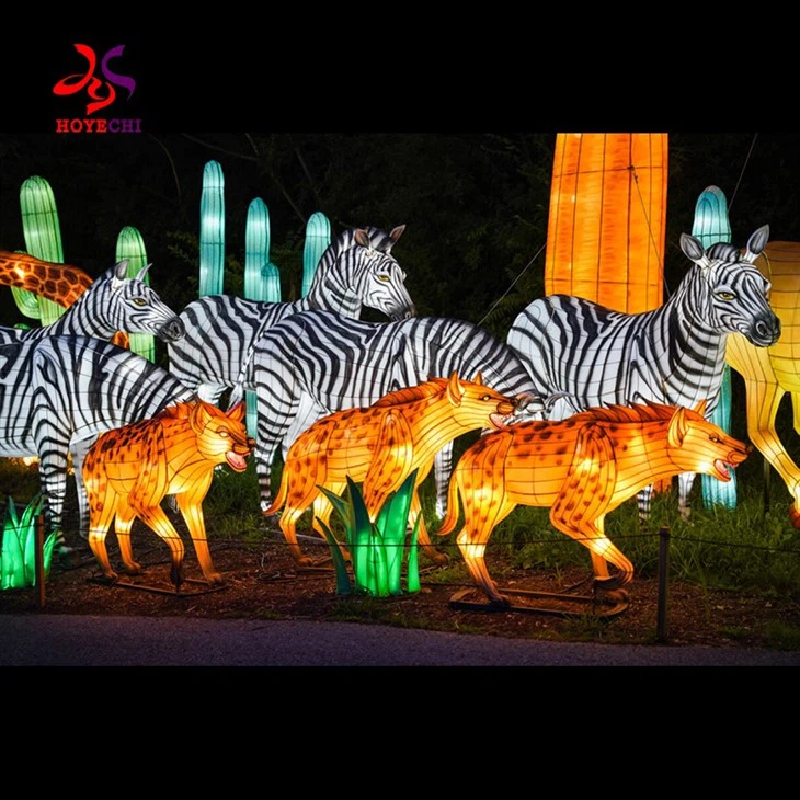 Outdoor Waterproof IP65 Chinese Festival Lantern Theme Park Zoo Christmas Holiday Decor Animal Lantern