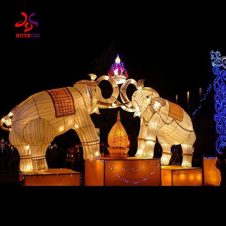 Outdoor Waterproof IP65 Chinese Festival Lantern Theme Park Zoo Christmas Holiday Decor Animal Lantern