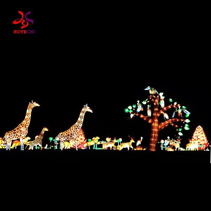 Outdoor Waterproof IP65 Chinese Festival Lantern Theme Park Zoo Christmas Holiday Decor Animal Lantern